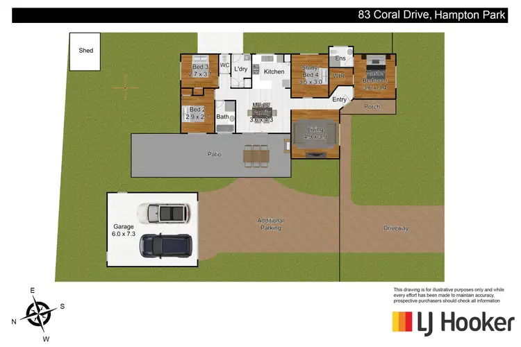 Floorplan of Homely house listing, 83 Coral Drive, Hampton Park VIC 3976
