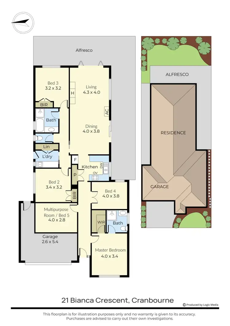 Floorplan of Homely house listing, 21 Bianca Crescent, Cranbourne North VIC 3977