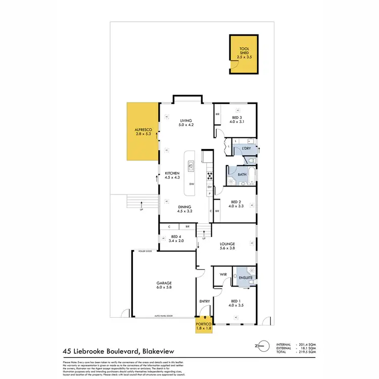 Floorplan of Homely house listing, 45 Liebrooke Boulevard, Blakeview SA 5114