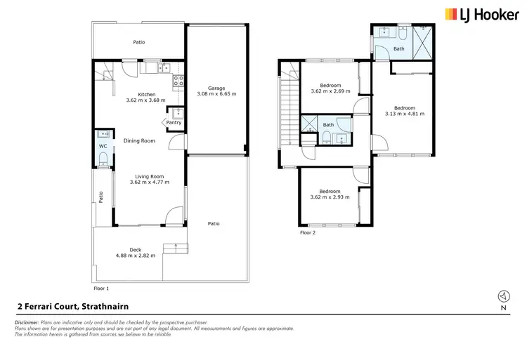 Floorplan of Homely townhouse listing, 2 Ferrari Court, Strathnairn ACT 2615