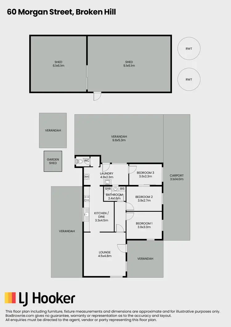 Floorplan of Homely house listing, 60 Morgan Street, Broken Hill NSW 2880