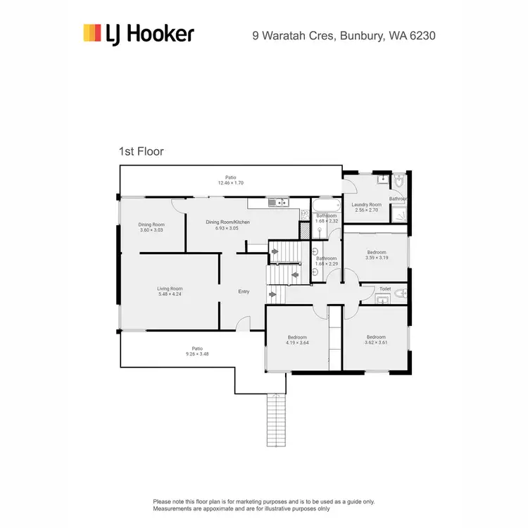 Floorplan of Homely house listing, 9 Waratah Crescent, South Bunbury WA 6230