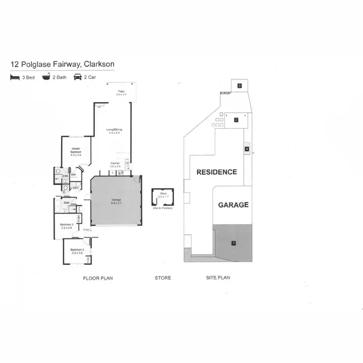 Floorplan of Homely house listing, 12 Polglase Fairway, Clarkson WA 6030