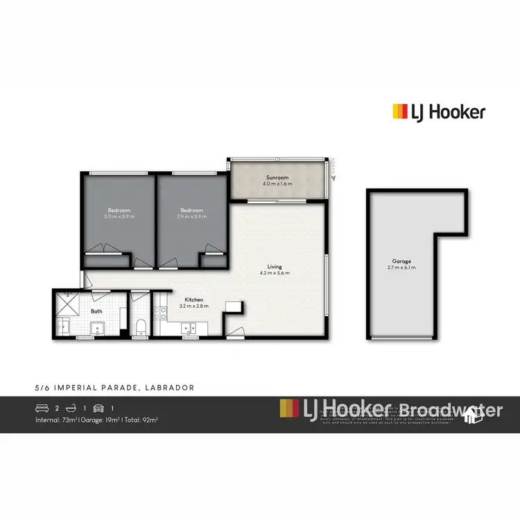 Floorplan of Homely unit listing, 5/6 Imperial Parade, Labrador QLD 4215