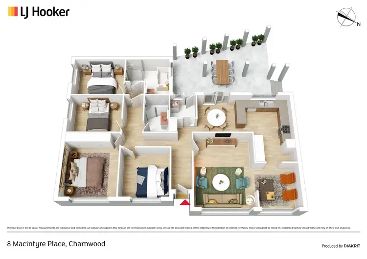 Floorplan of Homely house listing, 8 Macintyre Place, Charnwood ACT 2615