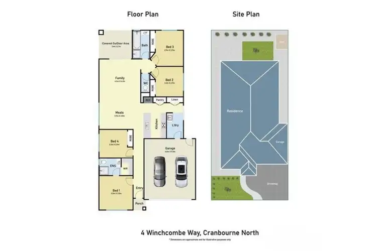 Floorplan of Homely house listing, 4 Winchcombe Way, Cranbourne North VIC 3977