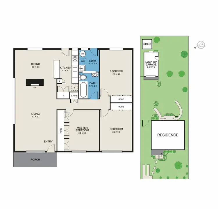 Floorplan of Homely house listing, 48 & 48a Desmond Street, Cessnock NSW 2325