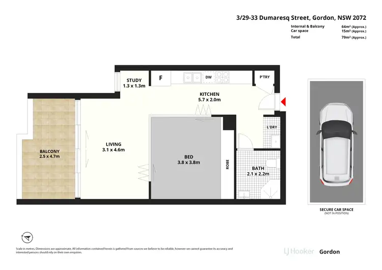 Floorplan of Homely apartment listing, 3/29-33 Dumaresq Street, Gordon NSW 2072
