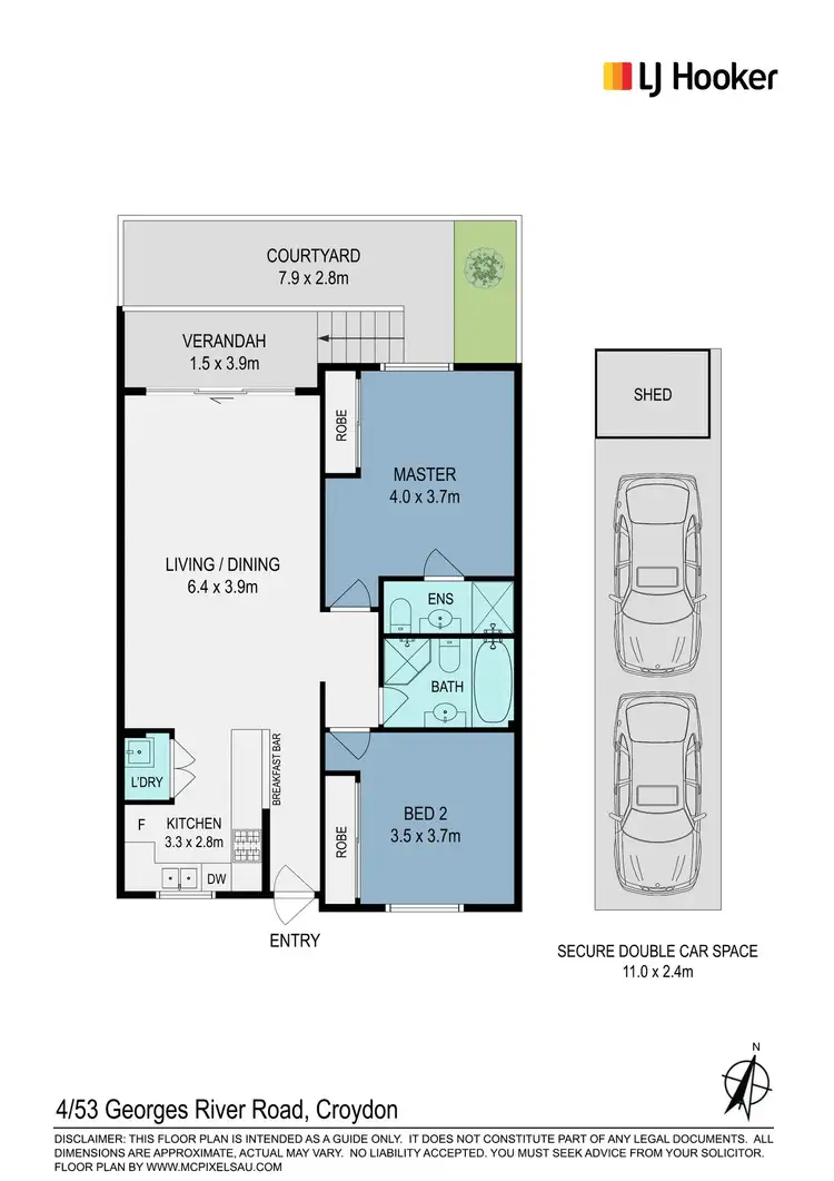 Floorplan of Homely unit listing, 4/53-59 Georges River Road, Croydon Park NSW 2133