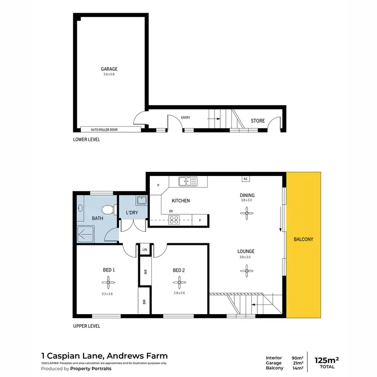 Floorplan of Homely house listing, 1 Caspian Lane, Andrews Farm SA 5114