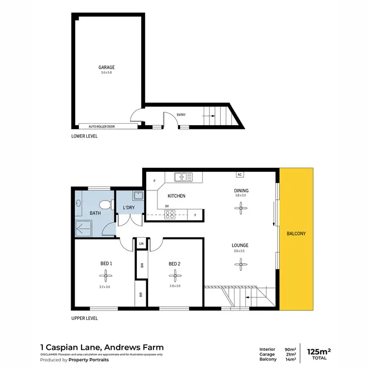 Floorplan of Homely house listing, 1 Caspian Lane, Andrews Farm SA 5114
