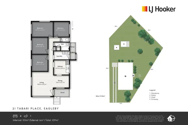 Floorplan of Homely house listing, 21 Tabari Place, Eagleby QLD 4207