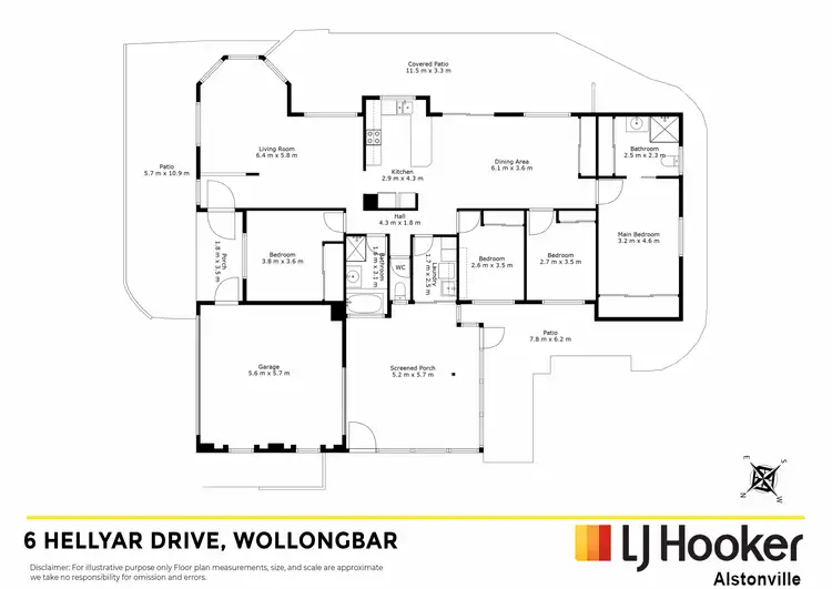 Floorplan of Homely house listing, 6 Hellyar Drive, Wollongbar NSW 2477