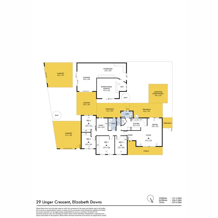 Floorplan of Homely house listing, 29 Linger Crescent, Elizabeth Downs SA 5113