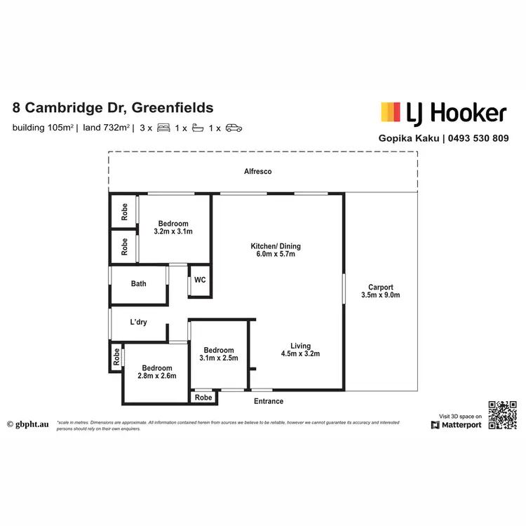 Floorplan of Homely house listing, 8 Cambridge Drive, Greenfields WA 6210