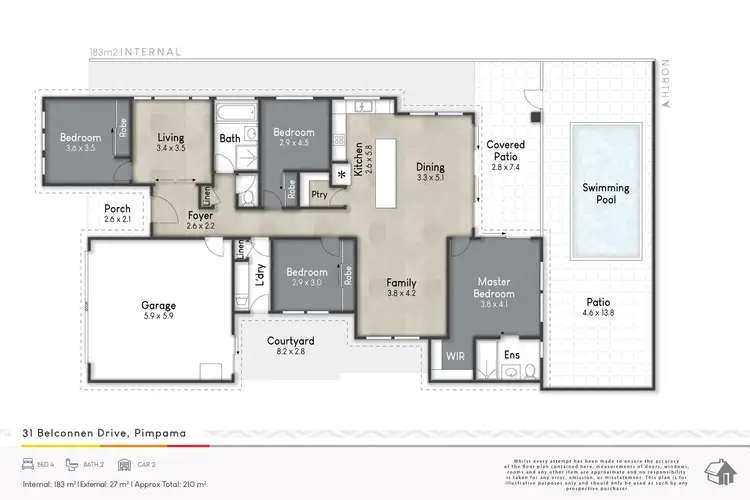 Floorplan of Homely house listing, 31 Belconnen Drive, Pimpama QLD 4209