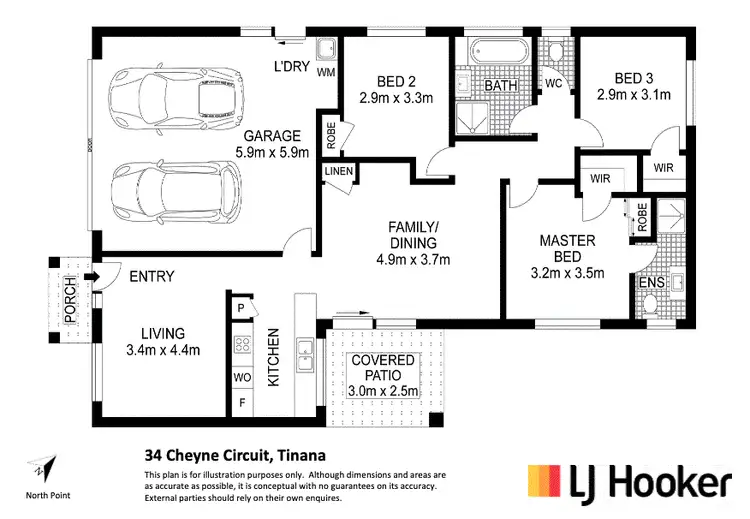Floorplan of Homely house listing, 34 Cheyne Circuit, Tinana QLD 4650