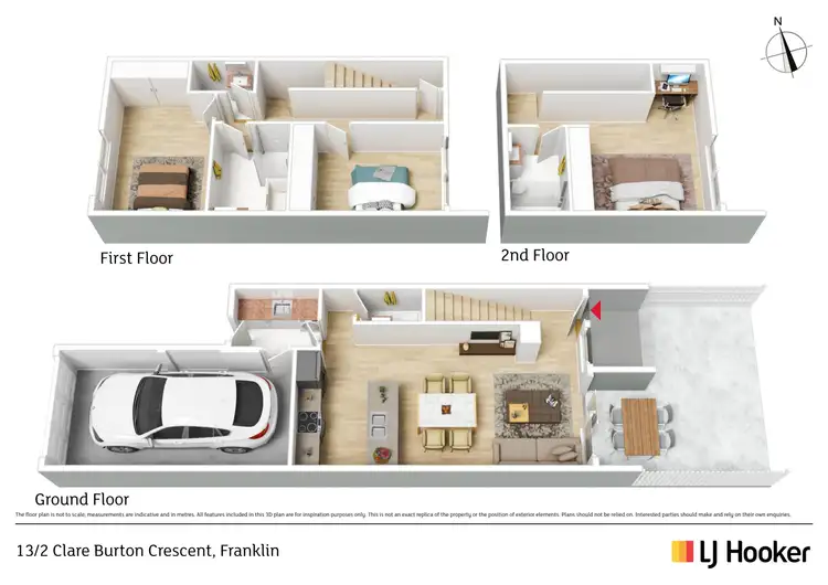 Floorplan of Homely townhouse listing, 13/2 Clare Burton Crescent, Franklin ACT 2913