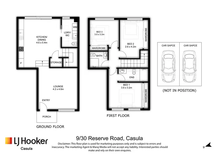 Floorplan of Homely townhouse listing, 9/30-32 Reserve Road, Casula NSW 2170