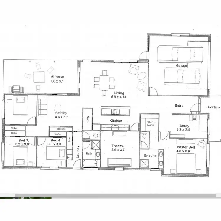 Floorplan of Homely house listing, 1/1 Calendula Court, Regency Downs QLD 4341