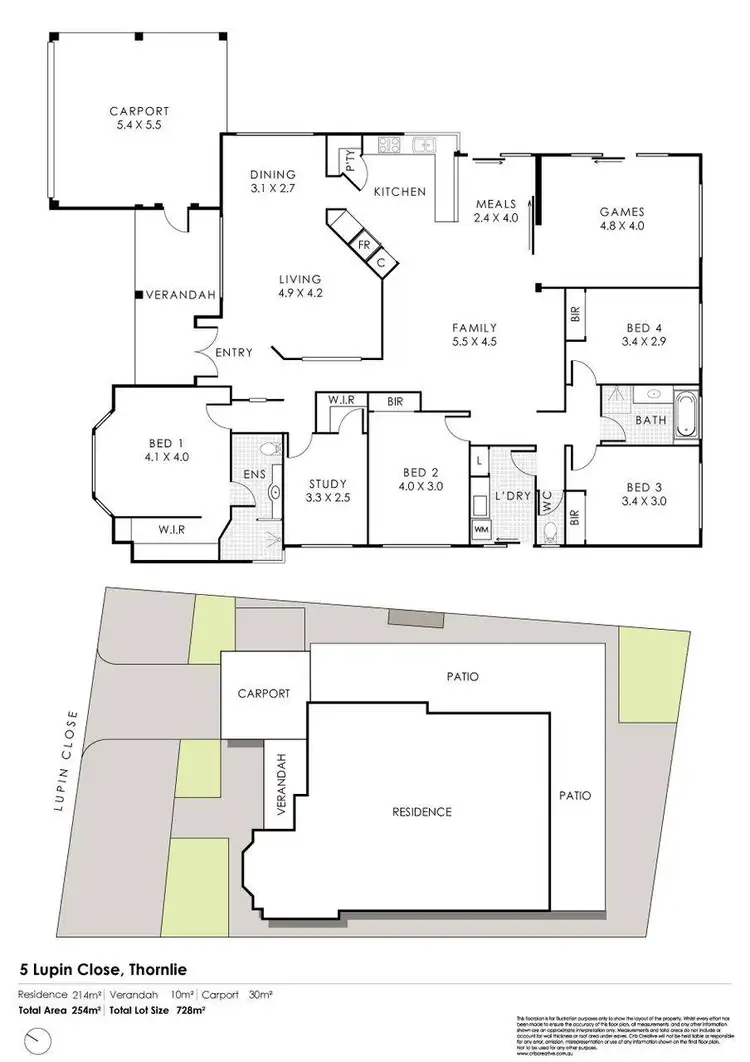 Floorplan of Homely house listing, 5 Lupin Close, Thornlie WA 6108