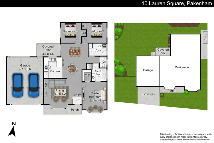 Floorplan of Homely house listing, 10 Lauren Square, Pakenham VIC 3810