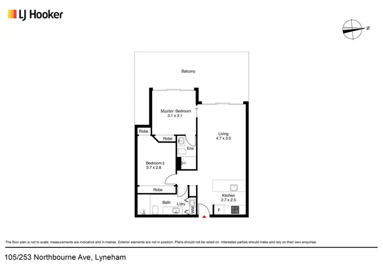 Floorplan of Homely apartment listing, 105/253 Northbourne Avenue, Lyneham ACT 2602