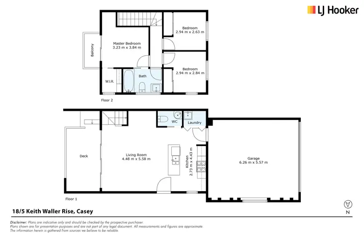 Floorplan of Homely townhouse listing, 18/5 Keith Waller Rise, Casey ACT 2913