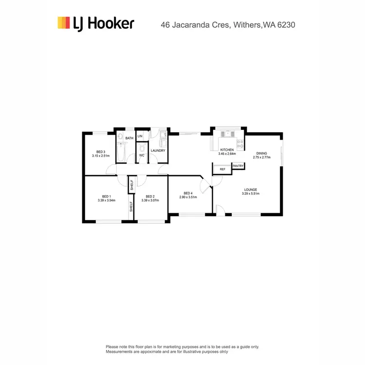 Floorplan of Homely house listing, 46 Jacaranda Crescent, Withers WA 6230