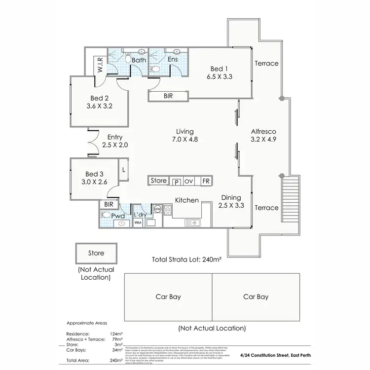 Floorplan of Homely apartment listing, 4/24 Constitution Street, East Perth WA 6004