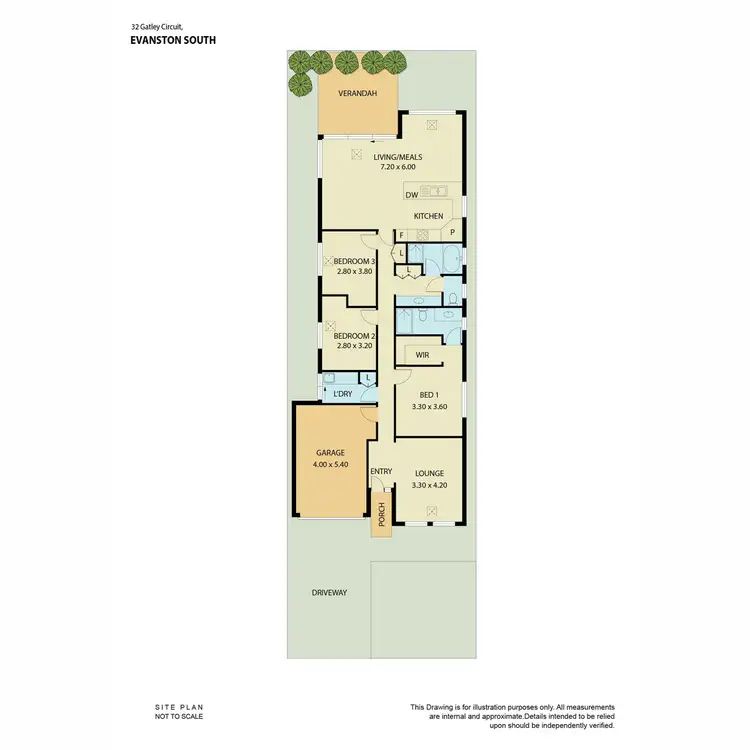 Floorplan of Homely house listing, 32 Gatley Circuit, Evanston South SA 5116