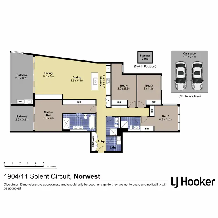 Floorplan of Homely apartment listing, 1904/11 Solent Circuit, Norwest NSW 2153