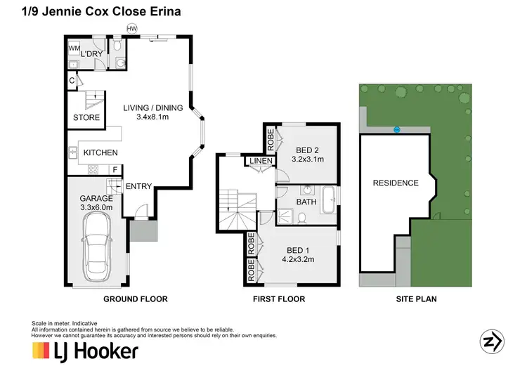 Floorplan of Homely townhouse listing, 1/9 Jennie Cox Close, Erina NSW 2250