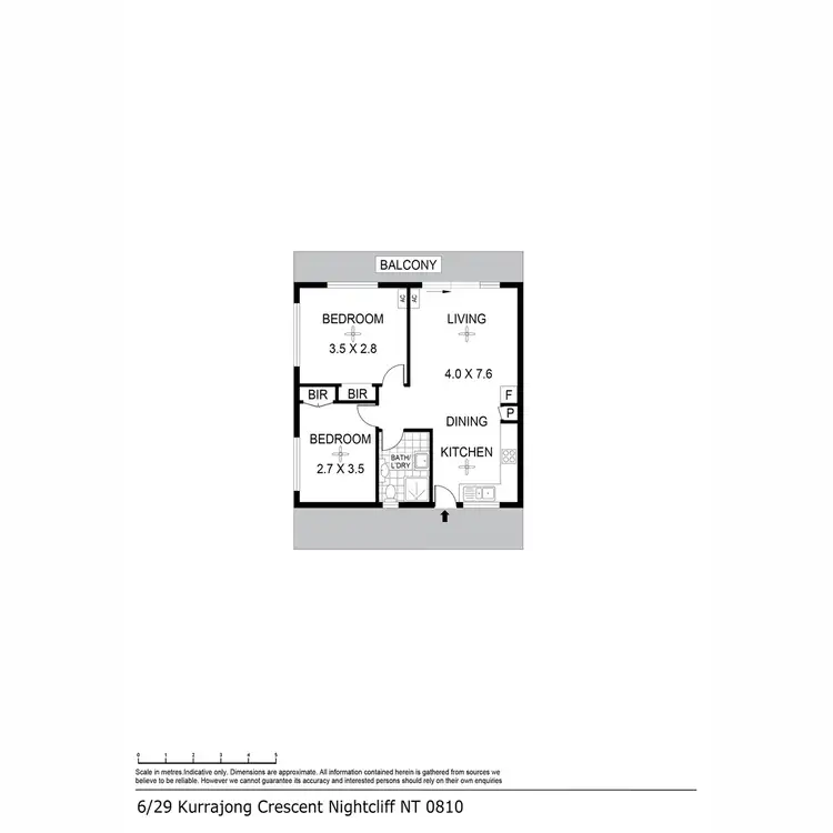 Floorplan of Homely unit listing, 6/29 Kurrajong Crescent, Nightcliff NT 810