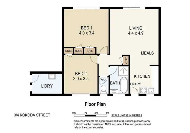 Floorplan of Homely unit listing, 3/4 Kokoda Street, Beenleigh QLD 4207