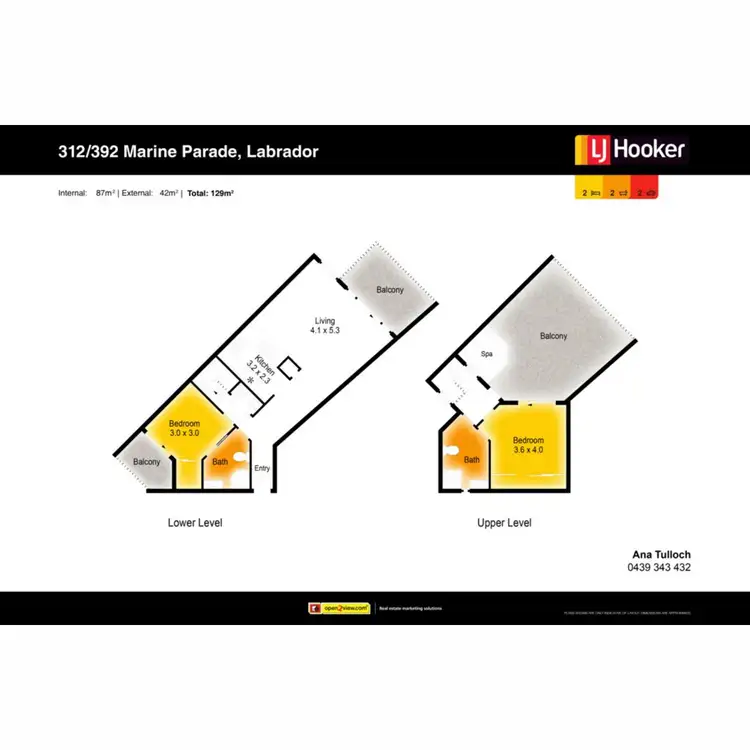 Floorplan of Homely apartment listing, 312/392 Marine Parade, Labrador QLD 4215