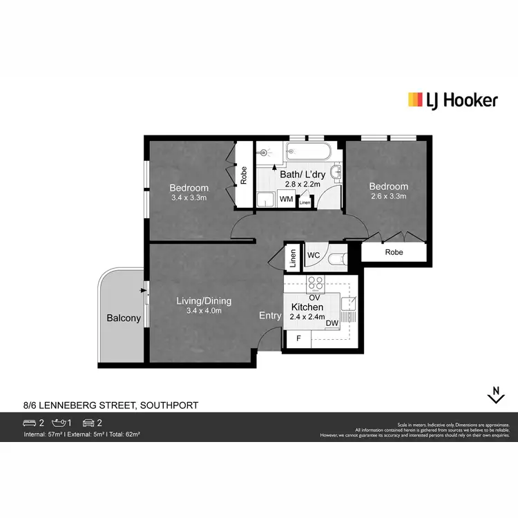 Floorplan of Homely unit listing, 8/6 Lenneberg Street, Southport QLD 4215