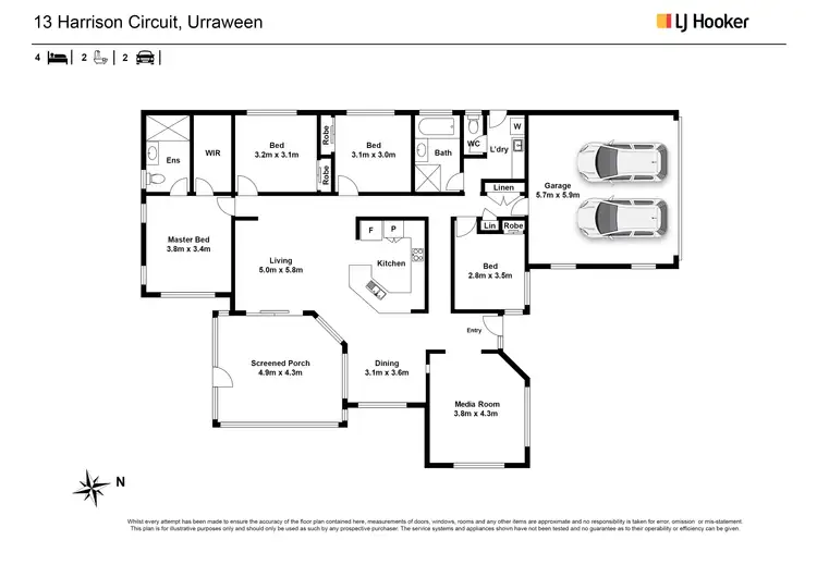 Floorplan of Homely house listing, 13 Harrison Circuit, Urangan QLD 4655