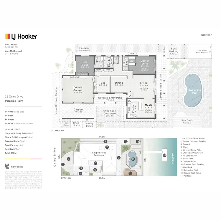 Floorplan of Homely house listing, 35 Oxley Drive, Paradise Point QLD 4216