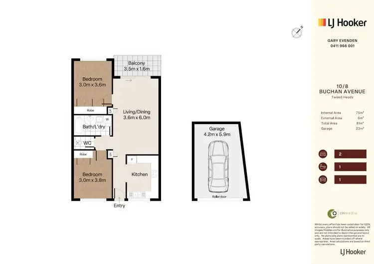 Floorplan of Homely unit listing, 10/8 Buchan Avenue, Tweed Heads NSW 2485
