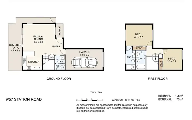 Floorplan of Homely townhouse listing, 9/57 Station Road, Bethania QLD 4205
