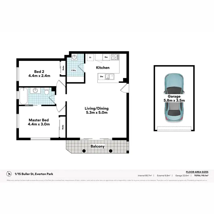 Floorplan of Homely unit listing, 1/15 Buller Street, Everton Park QLD 4053