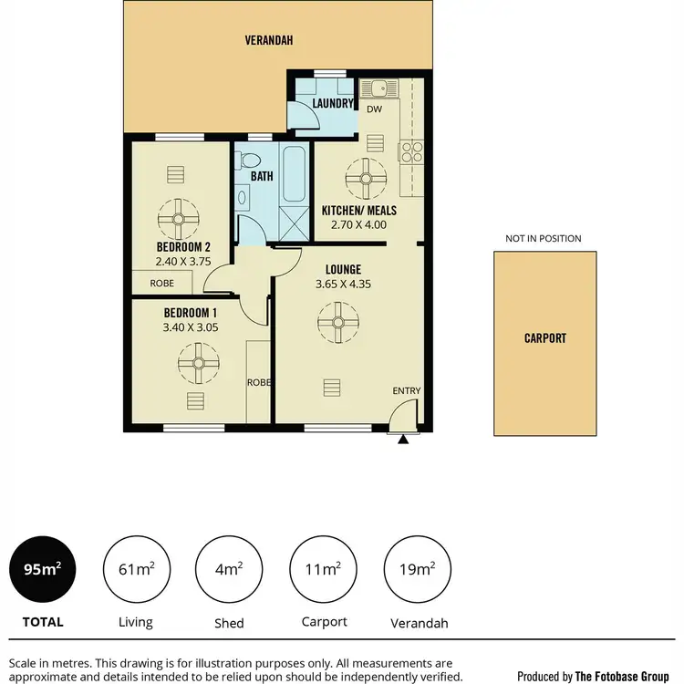 Floorplan of Homely unit listing, 2/8 Faye Avenue, Ridgehaven SA 5097