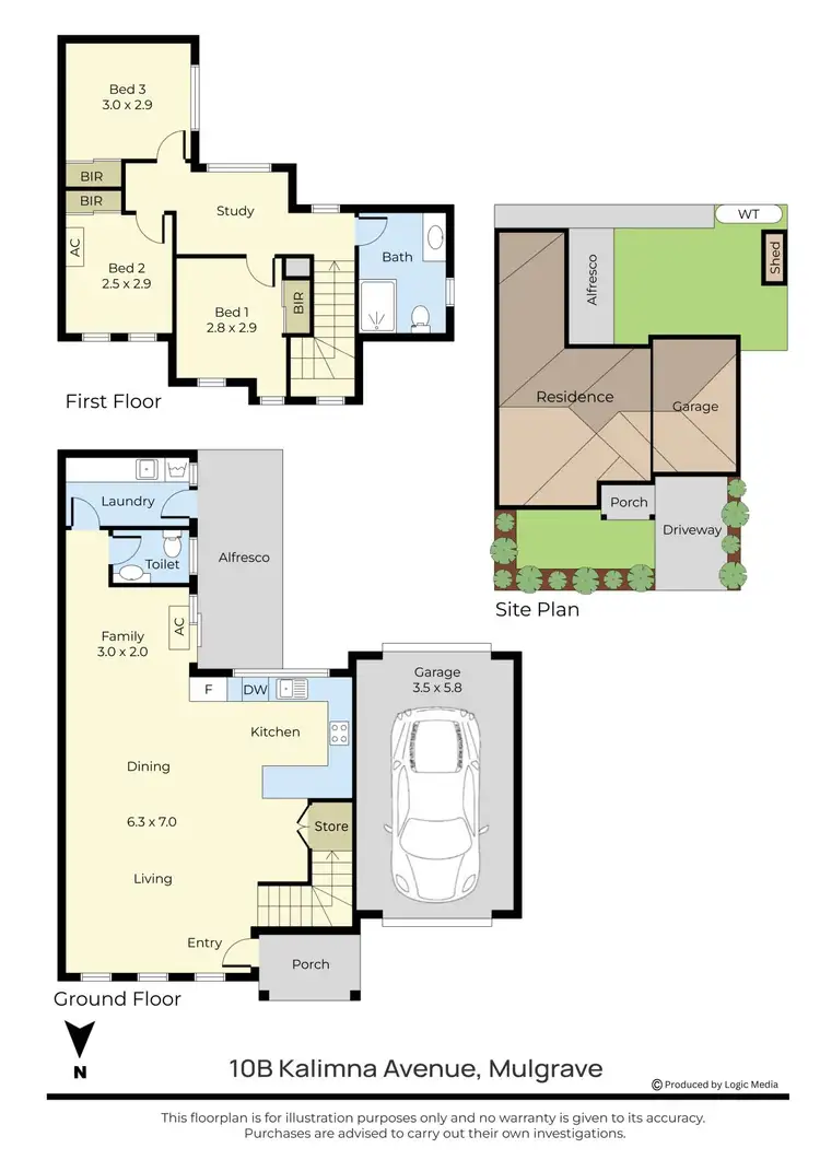 Floorplan of Homely townhouse listing, 10B Kalimna Avenue, Mulgrave VIC 3170