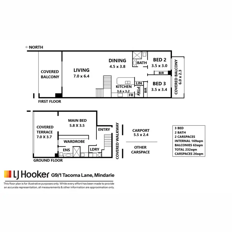 Floorplan of Homely apartment listing, 9/1 Tacoma Lane, Mindarie WA 6030