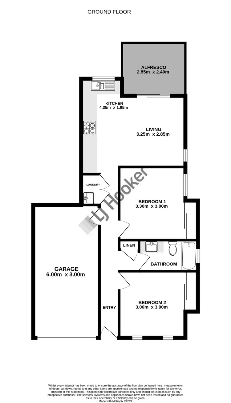 Floorplan of Homely house listing, Unit 2/53 Lakeside Circuit, Cessnock NSW 2325