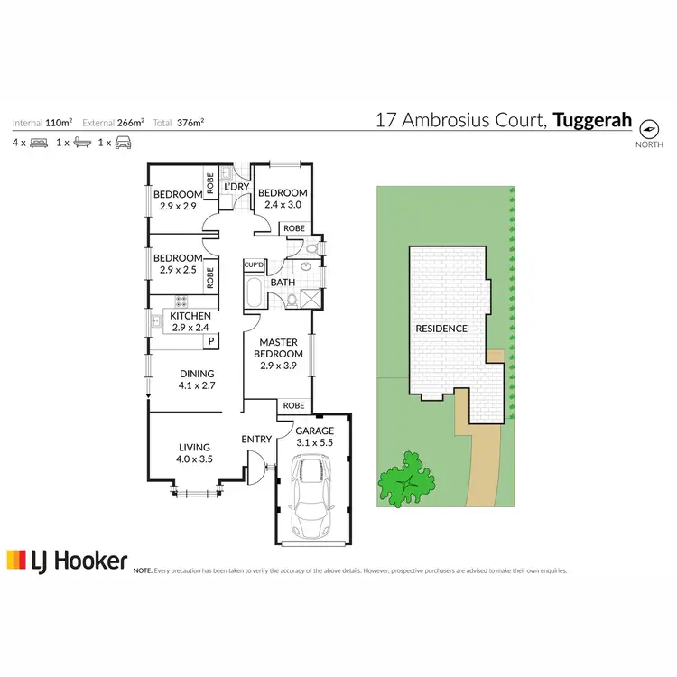 Floorplan of Homely house listing, 17 Ambrosius Court, Tuggerah NSW 2259
