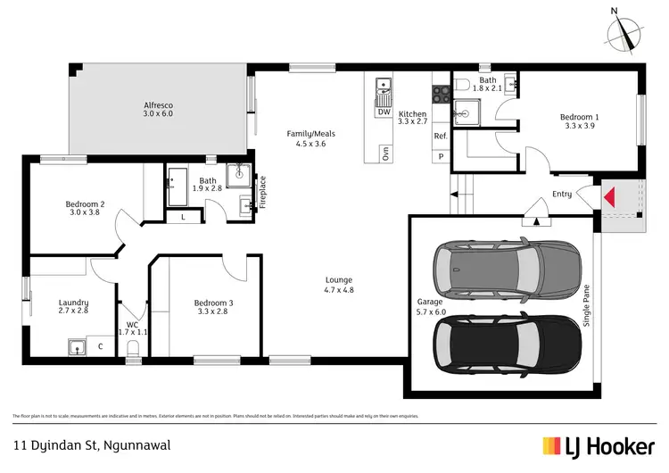 Floorplan of Homely house listing, 11 Dyindan Street, Ngunnawal ACT 2913