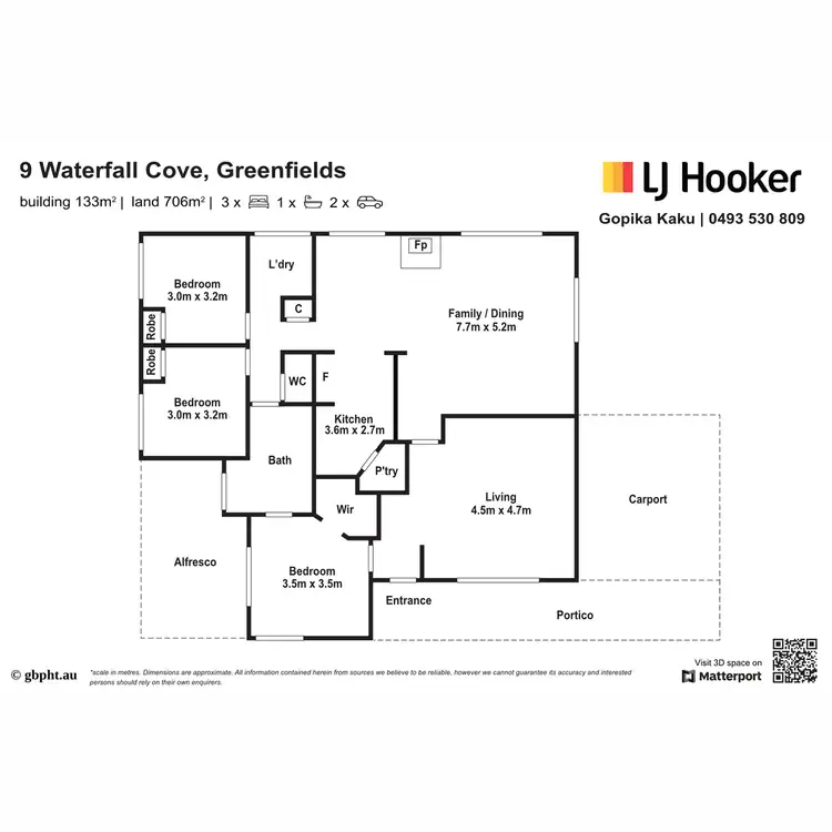 Floorplan of Homely house listing, 9 Waterfall Cove, Greenfields WA 6210