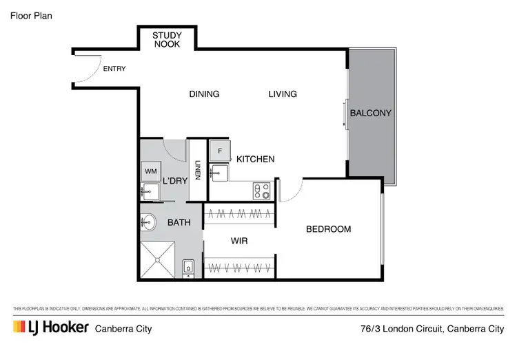 Floorplan of Homely apartment listing, 76/3 London Circuit, City ACT 2601